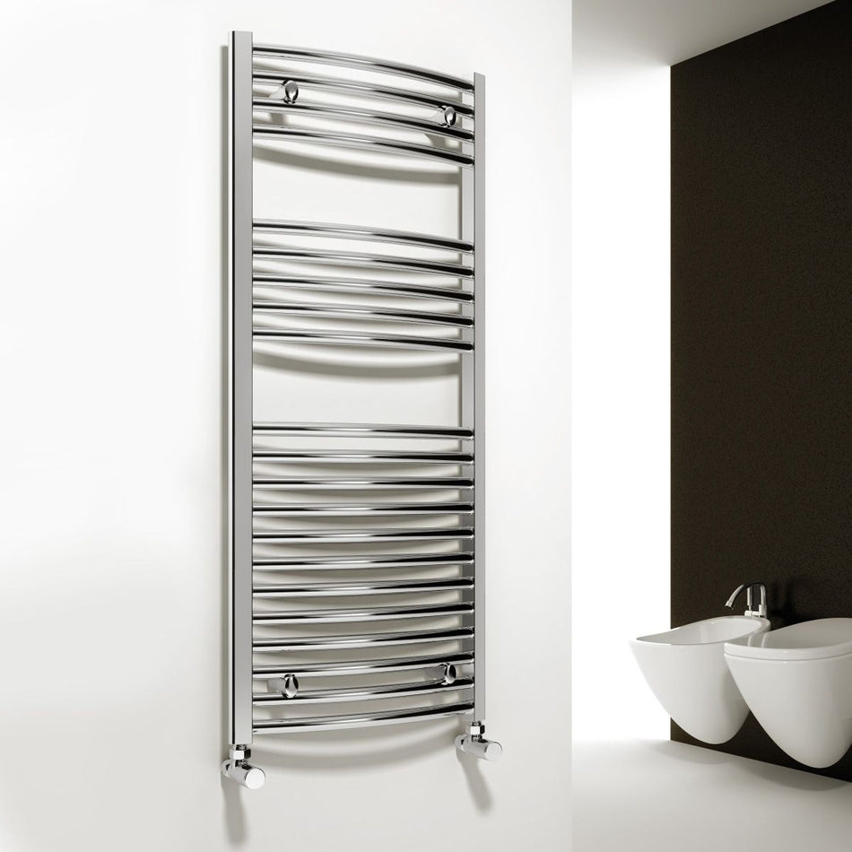 Reina Diva AG50120CC Chrome Curved Towel Rail 500mm x 1200mm