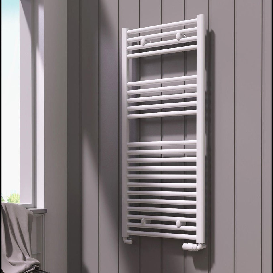 Reina Diva AG60800WF White Flat Towel Rail 600mm x 800mm