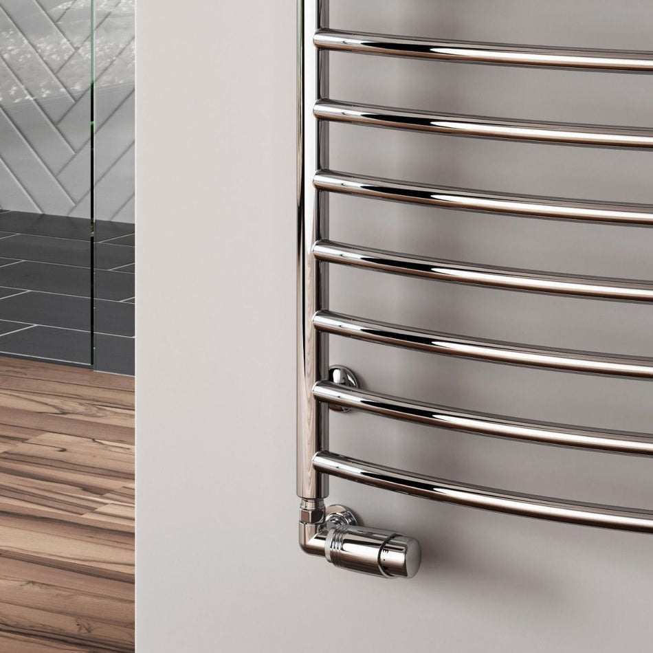 Reina Eos RNS-ES5072 Curved Stainless Steel Towel Rail 500mm x 720mm