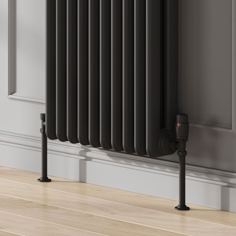 Reina Hedingham RND-HDM18046B Black Vertical Steel Radiator 465mm x 1800mm