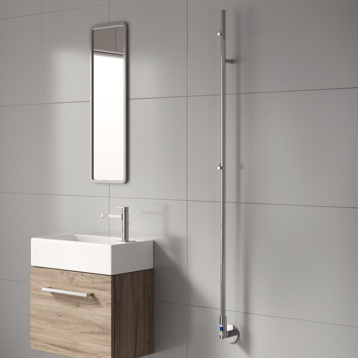 Reina Ines DE-INS1502K Matt Black Towel Heater 22mm x 1500mm