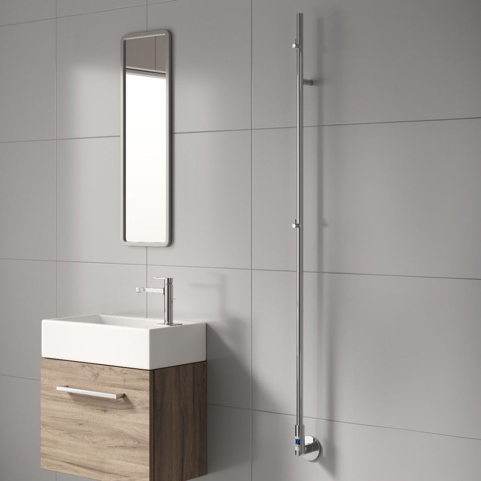 Reina Ines DE-INS1502K Matt Black Towel Heater 1500mm x 22mm