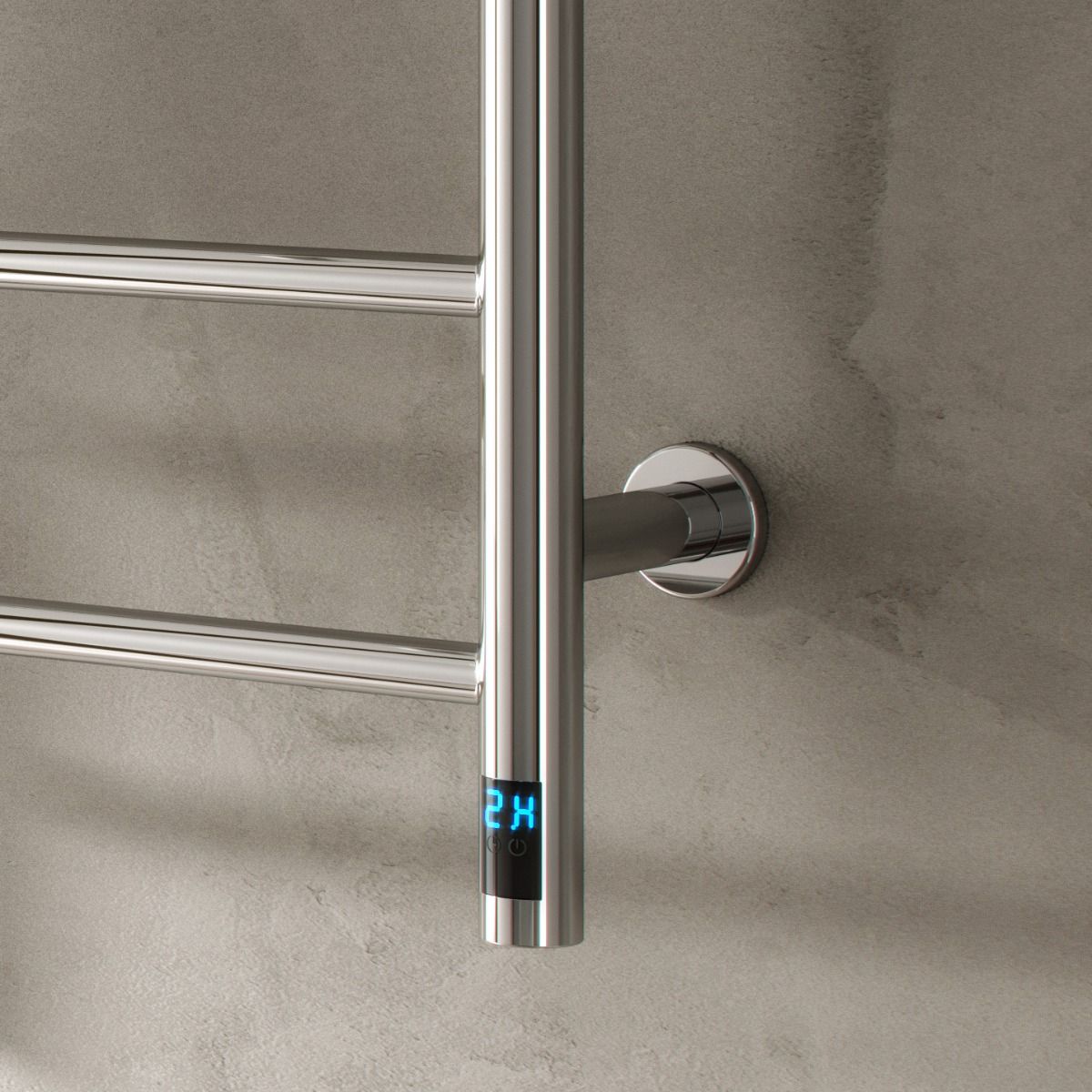 Reina Maira DE-MAR0355C Dry Electric Chrome Towel Rail 350mm x 500mm