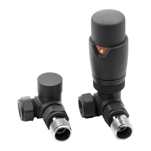 Reina Modal TRV Corner Anthracite with Lockshield