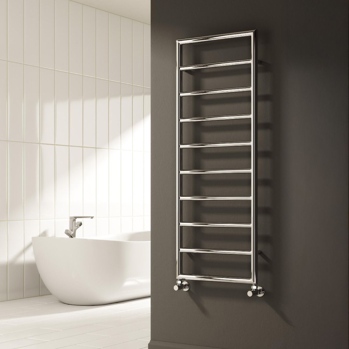 Reina Nardo RND-NRD120055 Chrome Towel Radiator 550mm x 1200mm