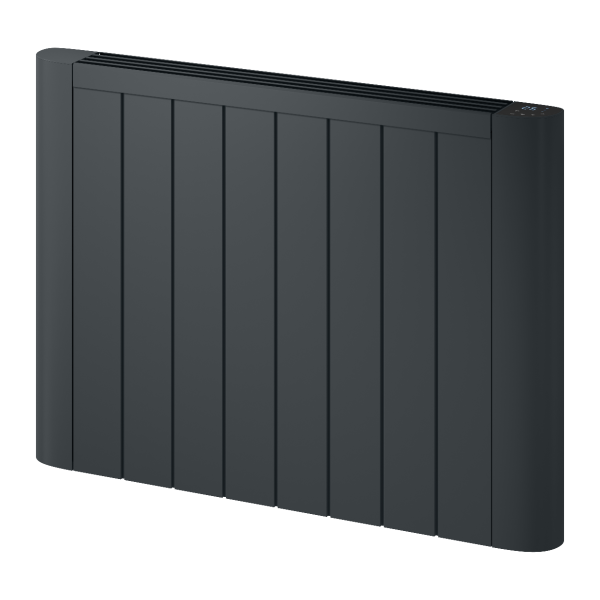 Black radiator on a white background