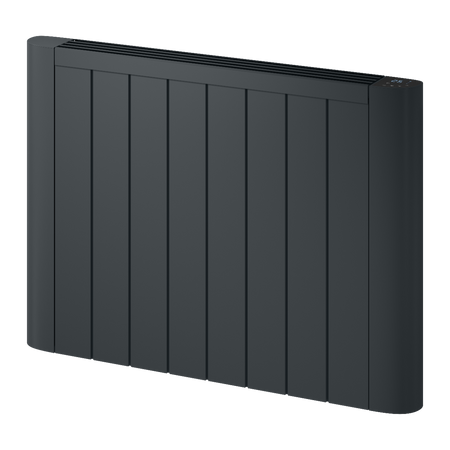 Black radiator on a white background