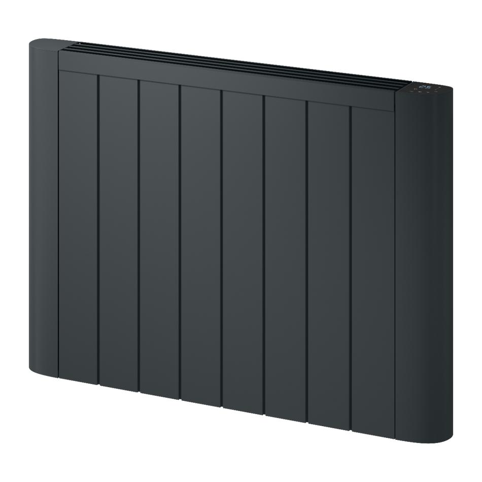 Black radiator on a white background