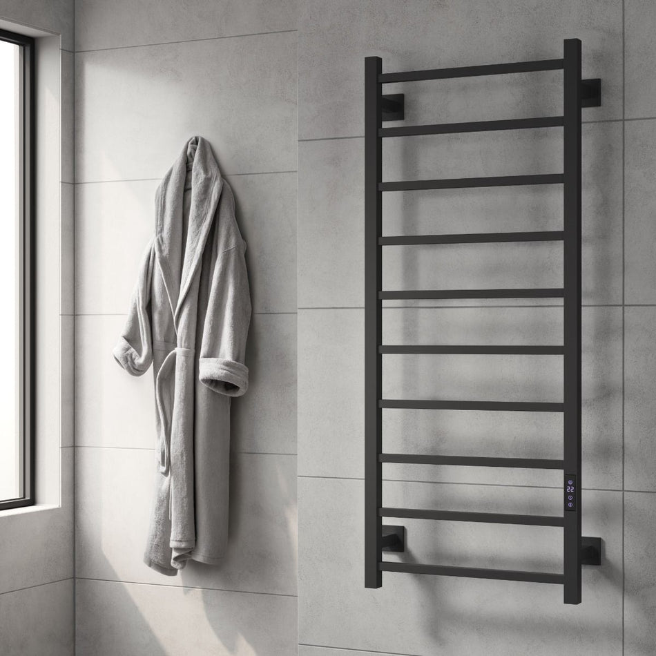 Reina Velino EVLN120K Matt Black Electric Radiator 1200mm x 500mm
