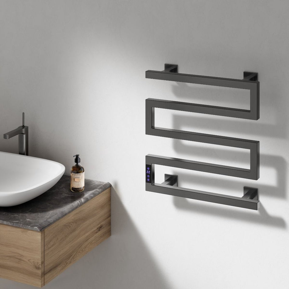 Reina Vispa EVSPG Brushed Gun Metal Electric Towel Rail