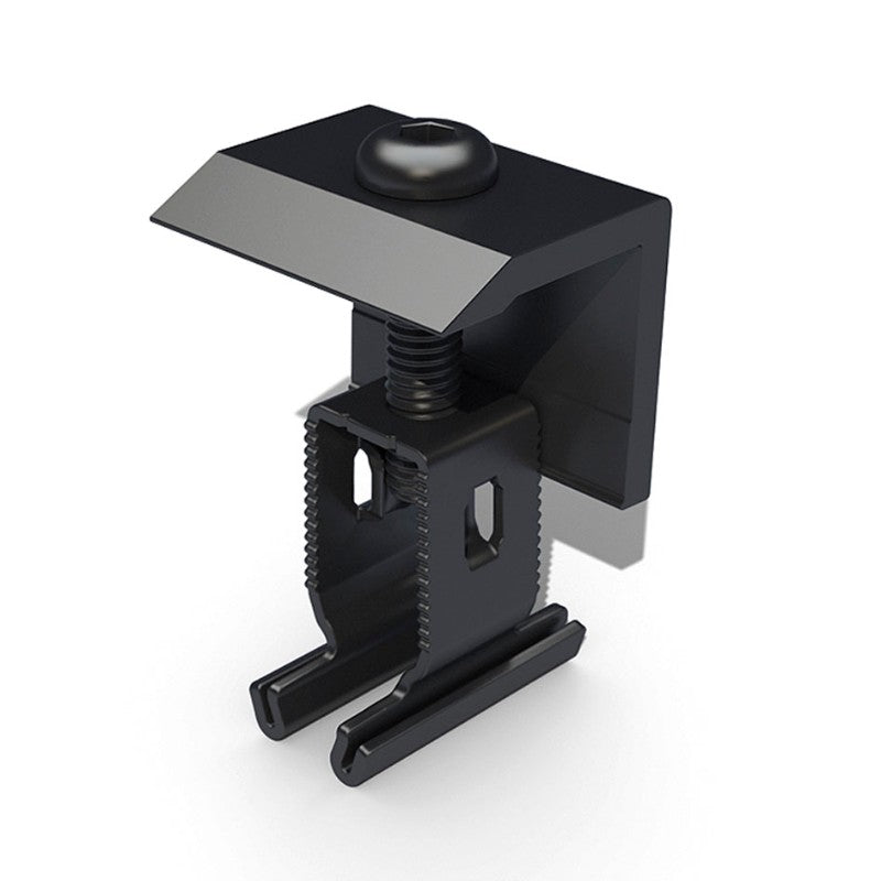 Renusol End Clamp+ 30 - 50mm Black and Silver