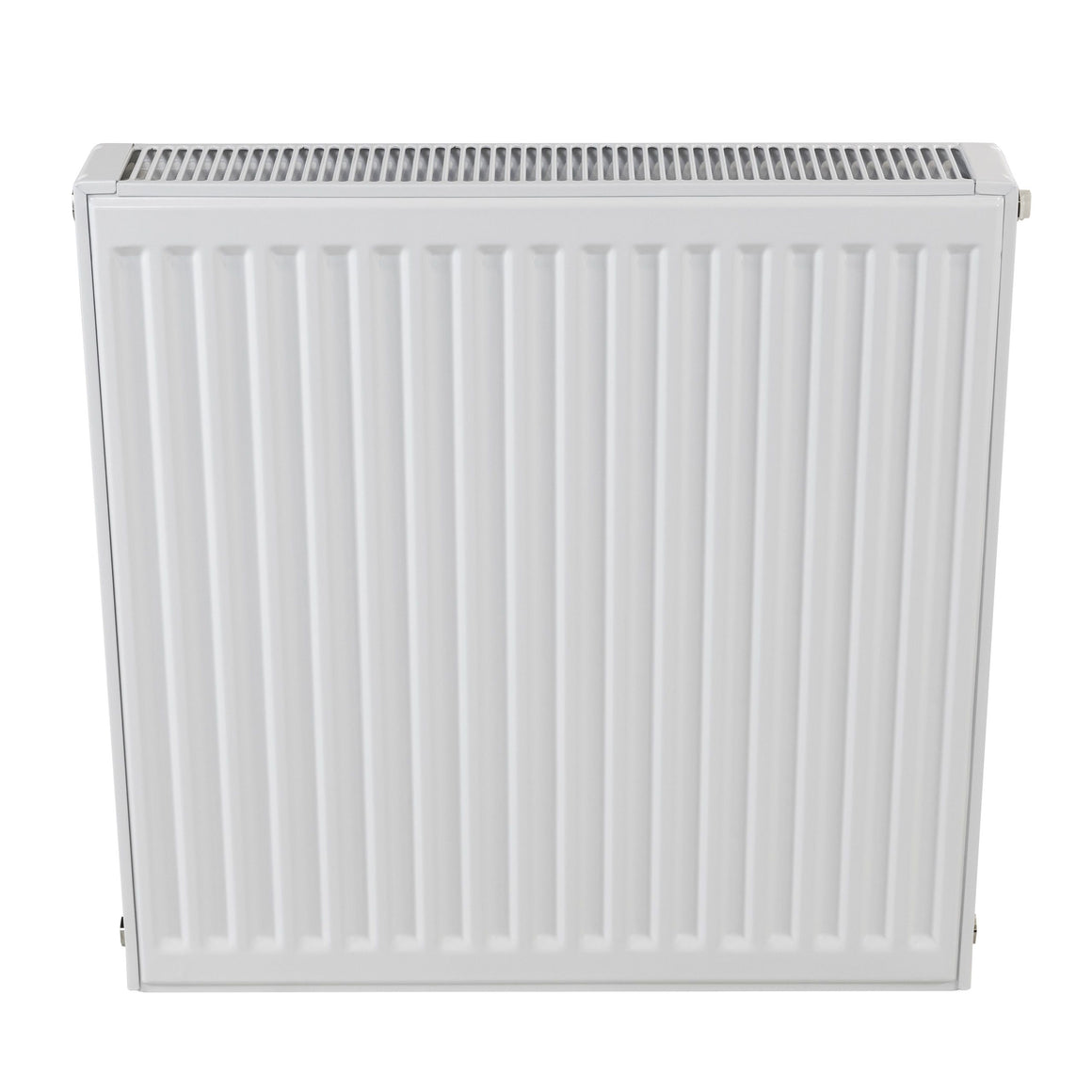 White radiator on a white background