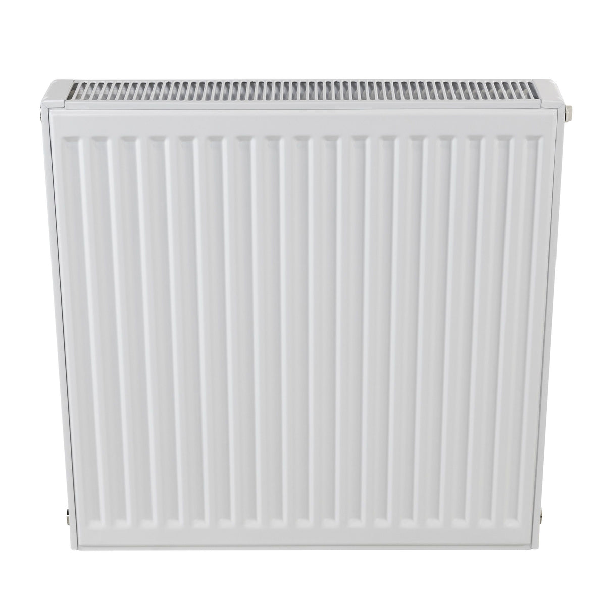 White radiator on a white background
