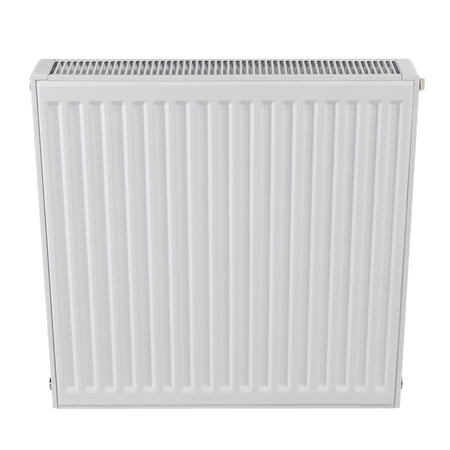 White radiator on a white background