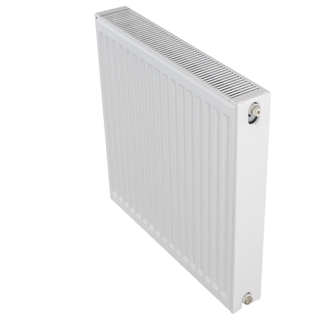 White radiator on a white background