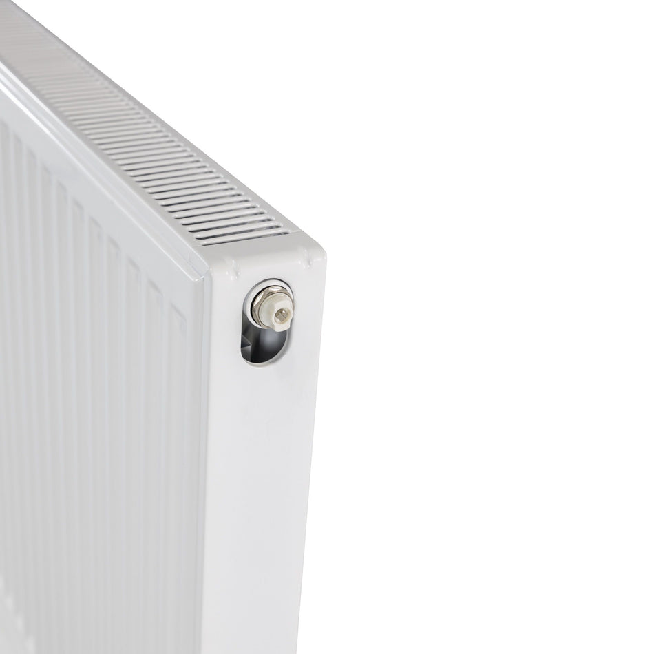 600x1300mm P+ Compact Radiator | Double Panel | White
