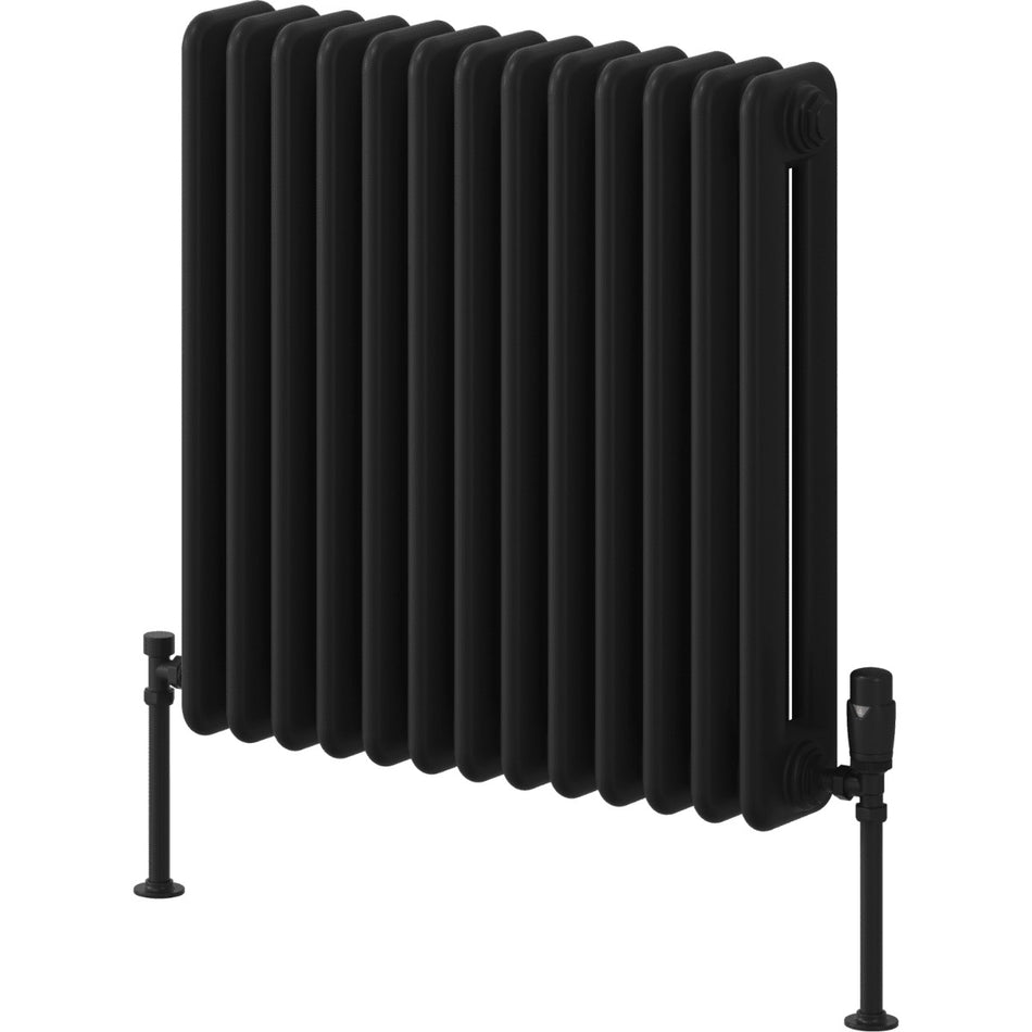 Reina Hedingham RND-HDM6082B Black Horizontal Steel Radiator 820mm x 600mm