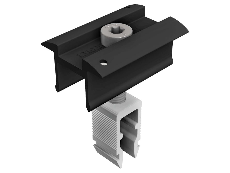 Schletter Mid Clamp Rapid16 30-40mm Black and Silver