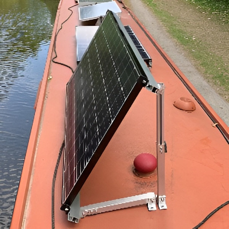 Fastensol Semi-Permanent Adjustable Tilt Mounting Set for Narrow Boats - Port/Starboard Solar Panel Mount