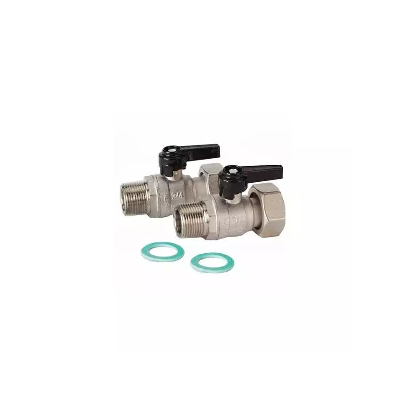 Polypipe Stainless Steel UFH Isolation Valves 1" — Pair | Manifold Supply Isolation | UFH165