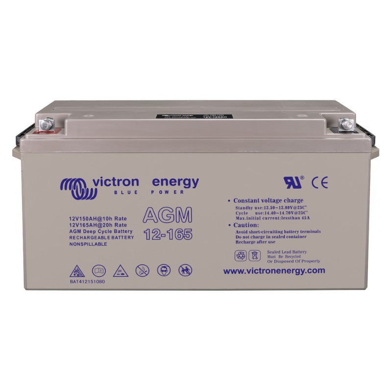 Victron 12V 165Ah AGM Deep Cycle High Current Flow Battery - BAT412151084