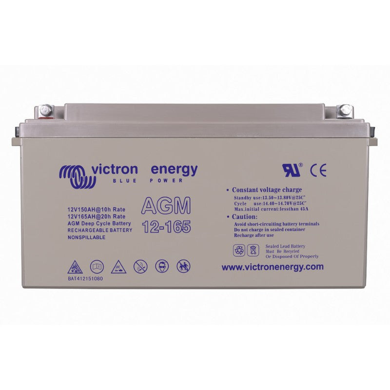 Victron 12V 165Ah AGM Deep Cycle High Current Flow Battery - BAT412151084