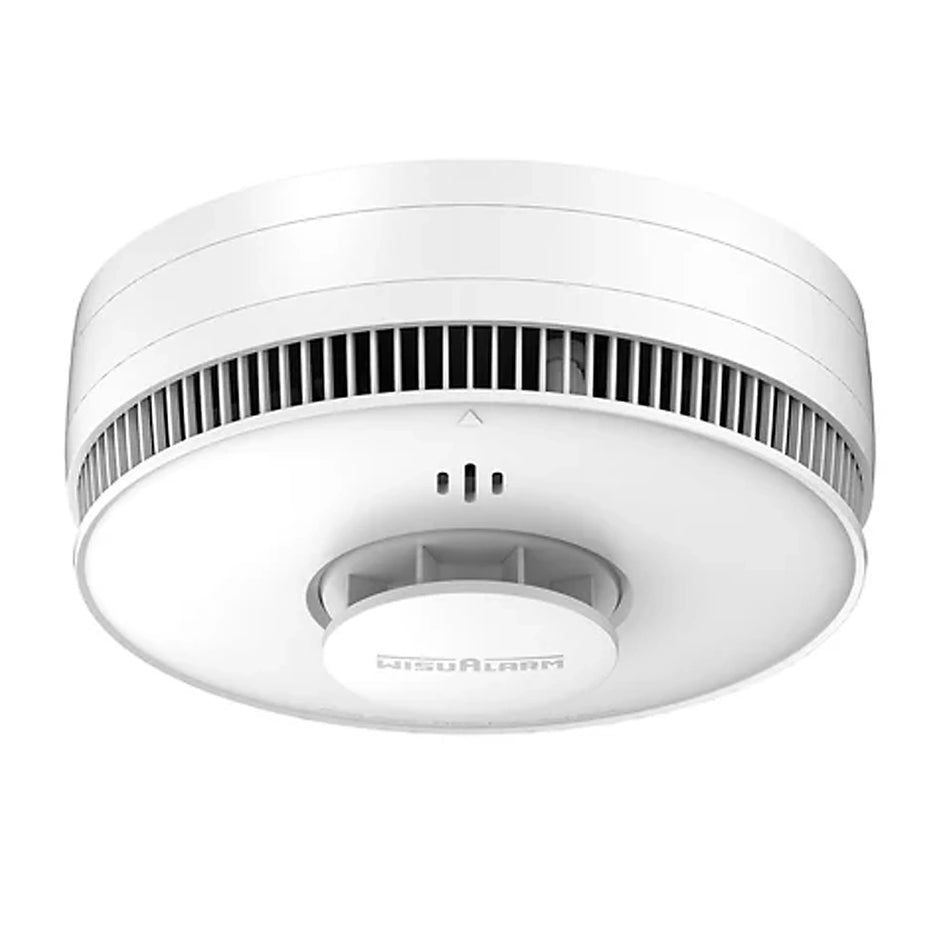 Wisualarm Mains Powered Heat Alarm | Grade D2 | Class A1 54–65°C | 9V Battery Backup | Wired Interconnect