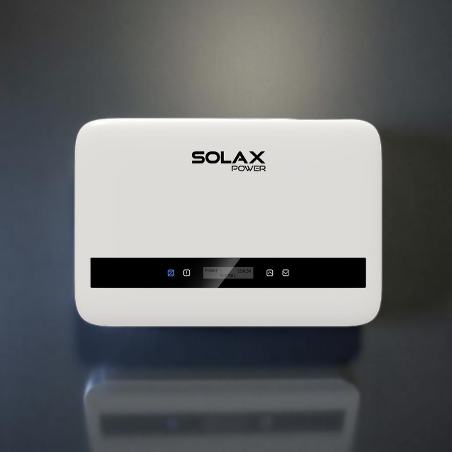 SolaX X1 Boost G4 string inverters front view, featuring a sleek design and power output indicators.
