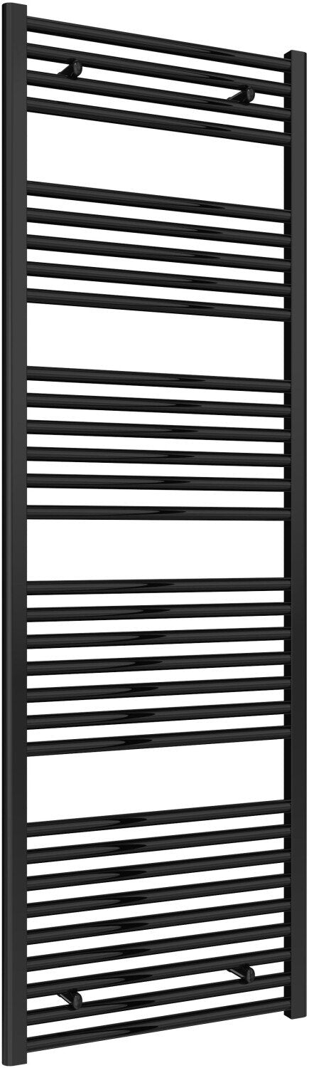 Reina Diva AG60180BF Black Flat Towel Rail 600mm x 1800mm