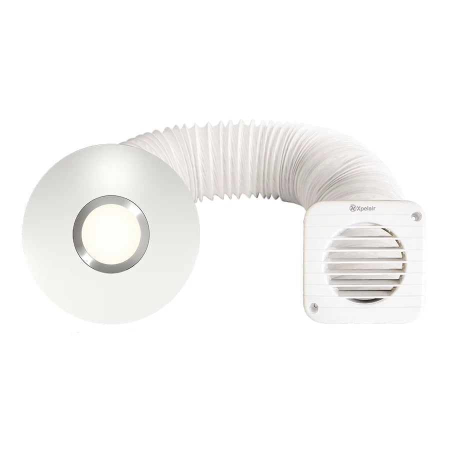 Xpelair Simply Silent Illumi LED Shower Fan SSISFC 100mm Timer 93087AW